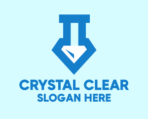 Blue Lab Flask Diamond logo design