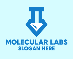 Blue Lab Flask Diamond logo design