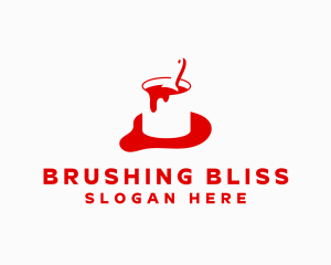 Paint Brush Bucket logo design