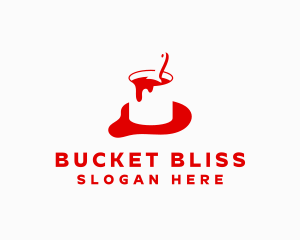 Paint Brush Bucket logo design