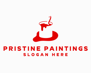 Paint Brush Bucket logo design