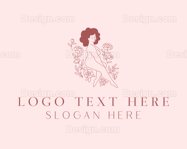 Naked Woman Flower Spa Logo