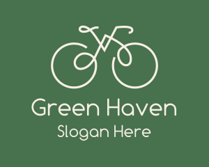 Green Bicycle Bike logo design