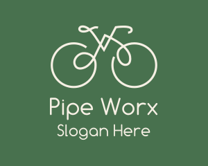 Green Bicycle Bike logo design