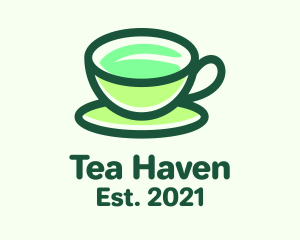 Tea Cup Leaf  logo design