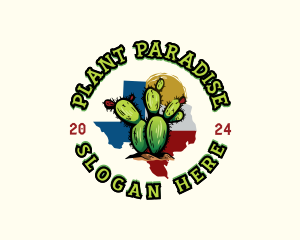 Cactus Plant Texas logo design