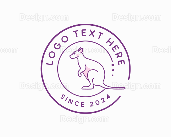 Wallaby Kangaroo Animal Logo