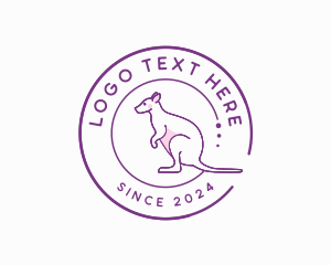 Wallaby Kangaroo Animal logo