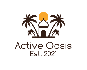 Palm Oasis Islamic Mosque logo design