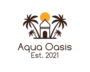 Palm Oasis Islamic Mosque logo design