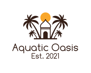 Palm Oasis Islamic Mosque logo design