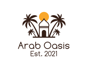 Palm Oasis Islamic Mosque logo design