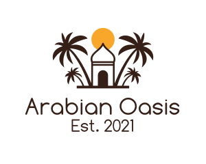 Palm Oasis Islamic Mosque logo design