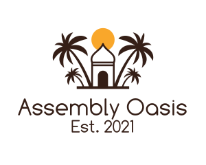 Palm Oasis Islamic Mosque logo design