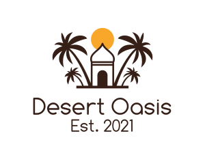 Palm Oasis Islamic Mosque logo design