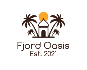 Palm Oasis Islamic Mosque logo design