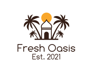 Palm Oasis Islamic Mosque logo design