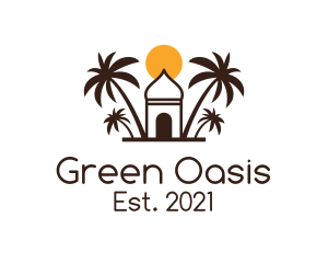 Palm Oasis Islamic Mosque logo design