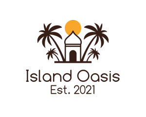 Palm Oasis Islamic Mosque logo design