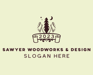 Tree Axe Woodwork logo design