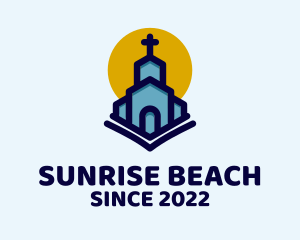 Christian Cathedral Sunrise  logo design