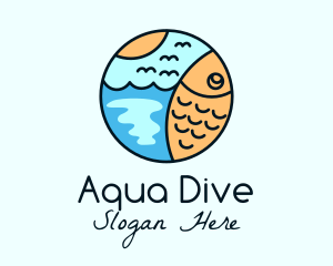 Summer Ocean Fish  logo design