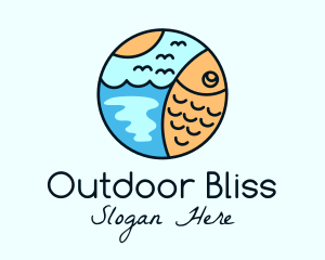 Summer Ocean Fish  logo design