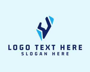 Logistics Technology Letter V logo