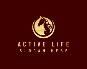 Elegant Horse Stallion Logo