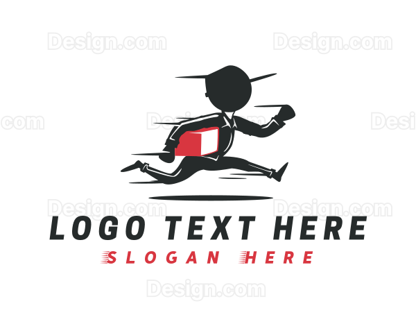 Fast Moving Company Man Logo