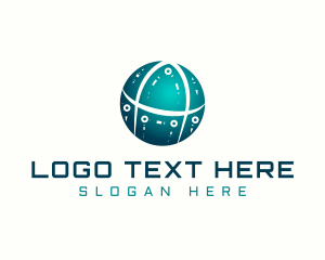 Core - Tech Globe Letter A logo design