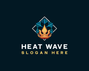 Heating Cooling Ventilation logo design