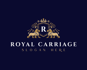 Luxury Royal Lion Crest logo design