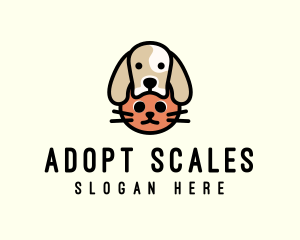 Dog Cat Pet Care logo design