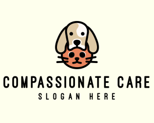 Dog Cat Pet Care logo design