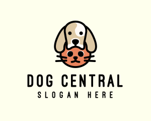 Dog Cat Pet Care logo design