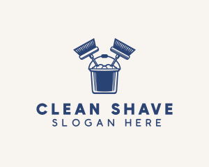 Janitorial Cleaning Mop logo design