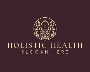 Holistic Yoga Meditation logo design