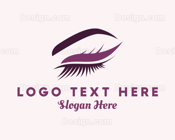 Woman Beauty Eyelash Logo