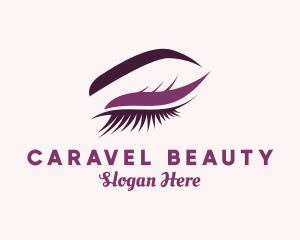 Woman Beauty Eyelash logo design