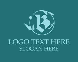 Floral Letter B logo