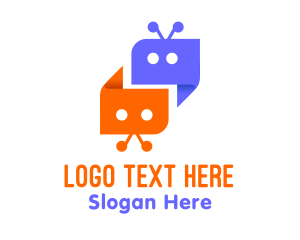 Message - Chat Bot Messaging logo design