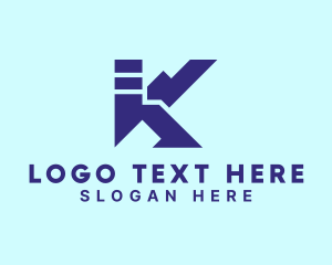 Generic Digital Letter K logo