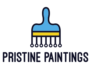 Blue Paint Painting Technology logo design