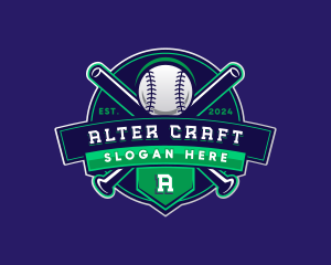 Baseball Sports League Logo