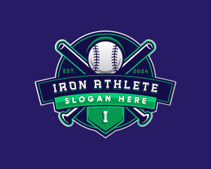 Baseball Sports League logo design