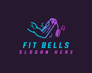 Music Fitness Gym logo design