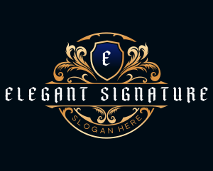 Elegant Crest Shield logo design