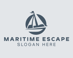 Maritime Sailing Sailboat logo design