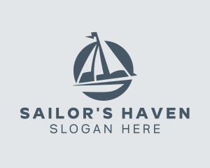 Maritime Sailing Sailboat logo design